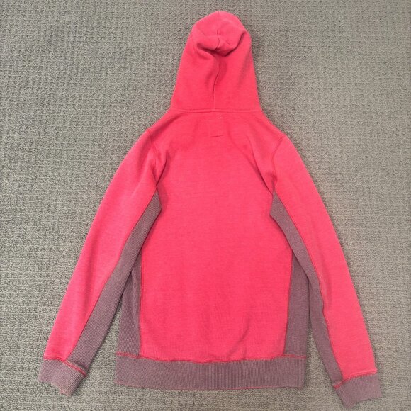 Roxy Zip Up Hoodie Medium Cotton Blend Waffle Knit Sweatshirt Pockets Casual Y2K - Picture 2 of 16